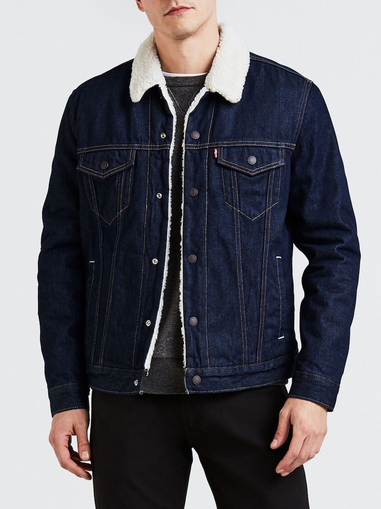 Levi's® Dark Wash Type III Sherpa Trucker Jacket - Image 1 of 4