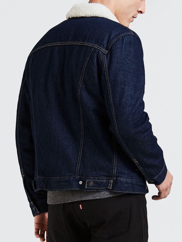 Levi's® Dark Wash Type III Sherpa Trucker Jacket - Image 2 of 4