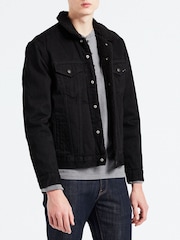 Levi's® Dark Wash Type III Sherpa Trucker Jacket - Image 3 of 4