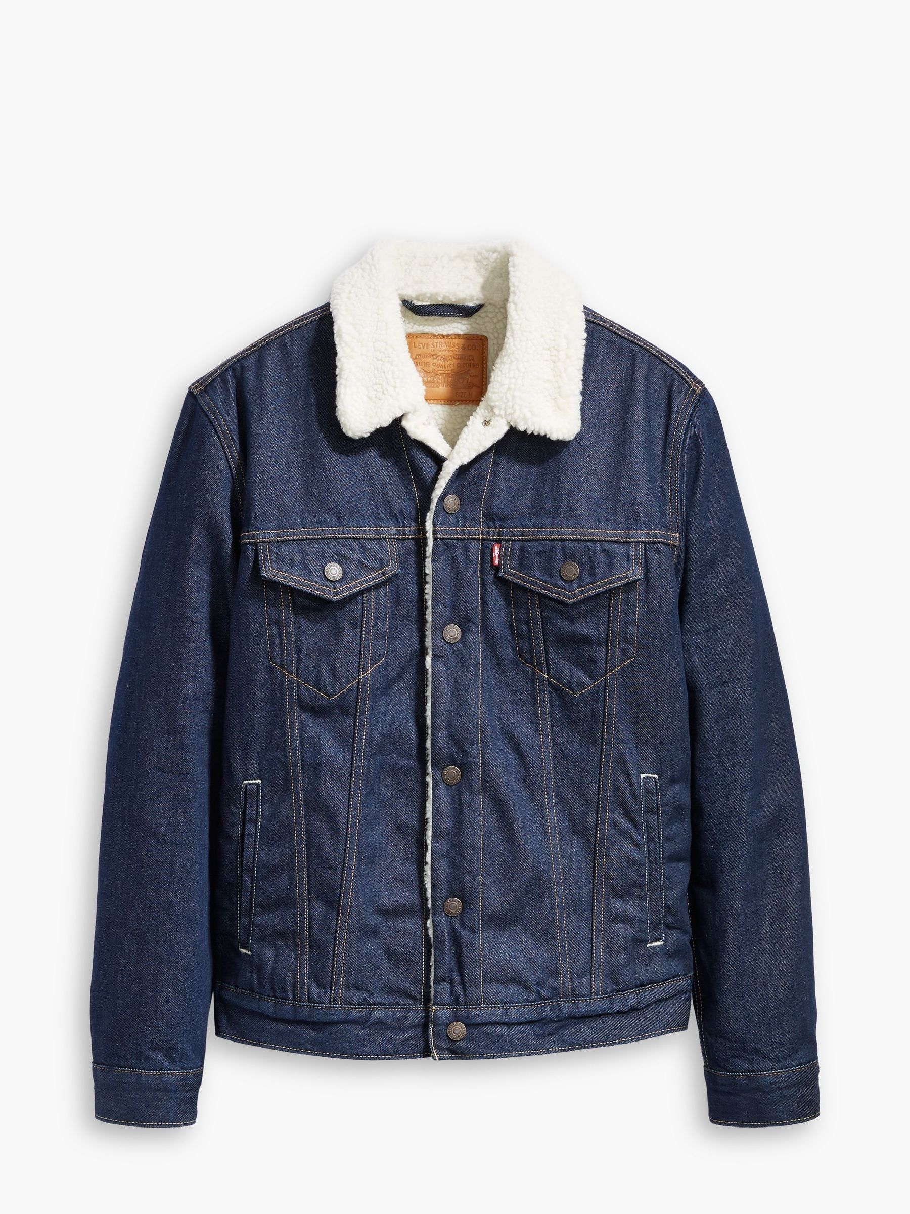 Buy Levi s Dark Wash Type III Sherpa Trucker Jacket from Next Luxembourg