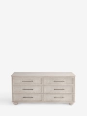 White Bourton Solid Mango 6 Drawer Chest of Drawers - Image 10 of 12