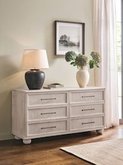 White Bourton Solid Mango 6 Drawer Chest of Drawers - Image 2 of 12