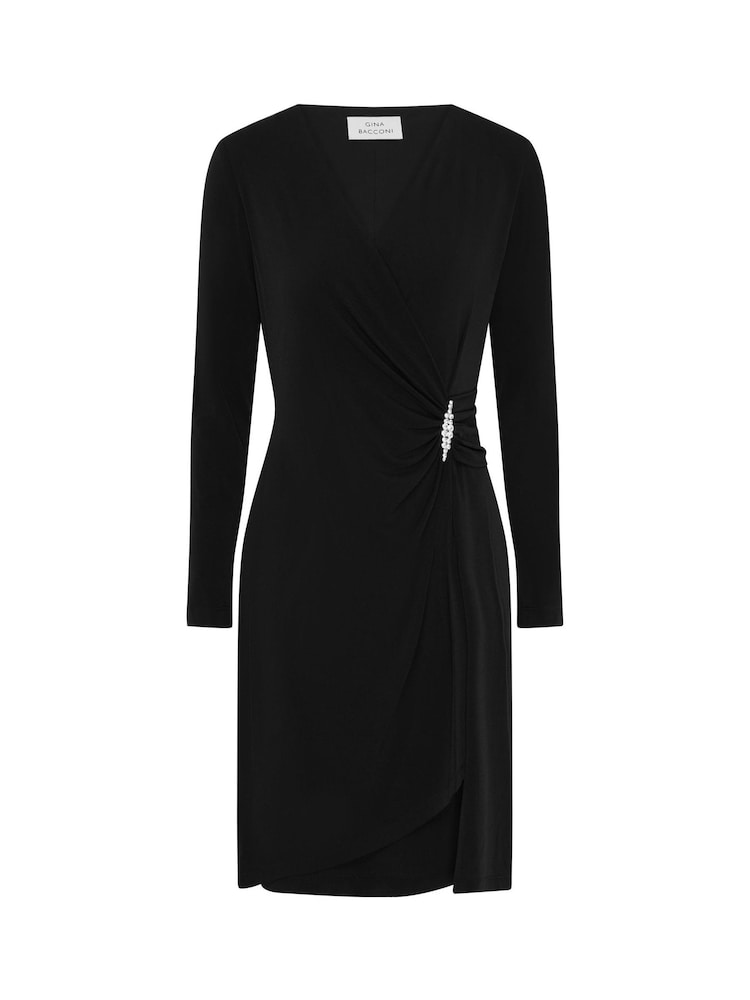 Gina Bacconi Glennie Embellished Wrap Dress - Изображение 6 6 Gina Bacconi Glennie Embellished Wrap Dress - Изображение 6 6