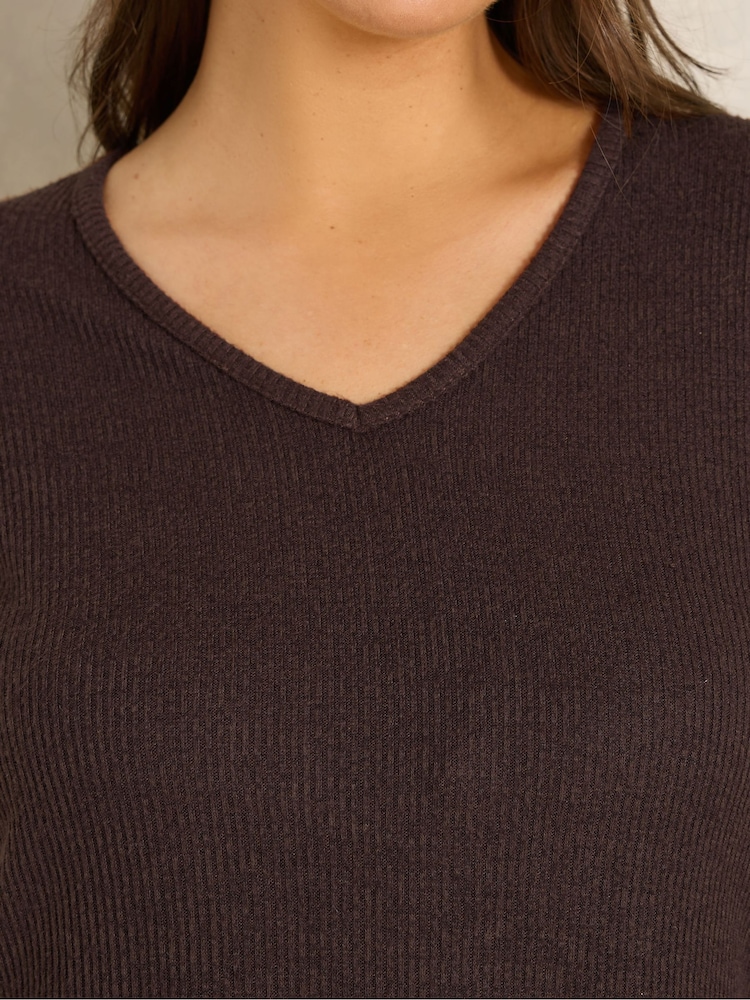 Braun - Evans Ribbed Dress - Bild 2 von 6