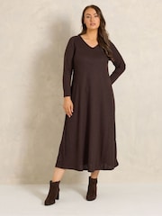 Braun - Evans Ribbed Dress - Bild 3 von 6