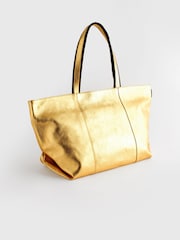Rockett St George Gold Premium Leather Oversized Shopper Bag - Image 5 of 11