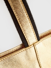 Rockett St George Gold Premium Leather Oversized Shopper Bag - Image 7 of 11