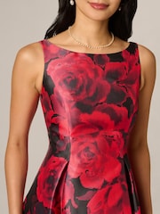 Rochie de zi Adrianna Papell imprimată cu decolteu barcă - Imaginea 4 din 6