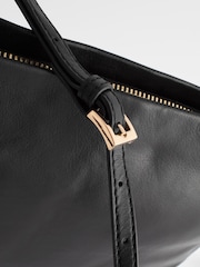Rockett St George Black Slogan Premium Leather Clutch Bag - Image 7 of 9