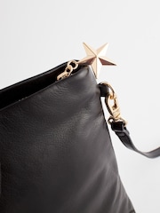 Rockett St George Black Slogan Premium Leather Clutch Bag - Image 8 of 9