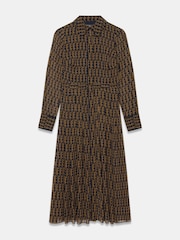 Mint Velvet Blue Graphic Print Midi Shirt Dress - Image 6 of 7