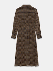Mint Velvet Blue Graphic Print Midi Shirt Dress - Image 7 of 7