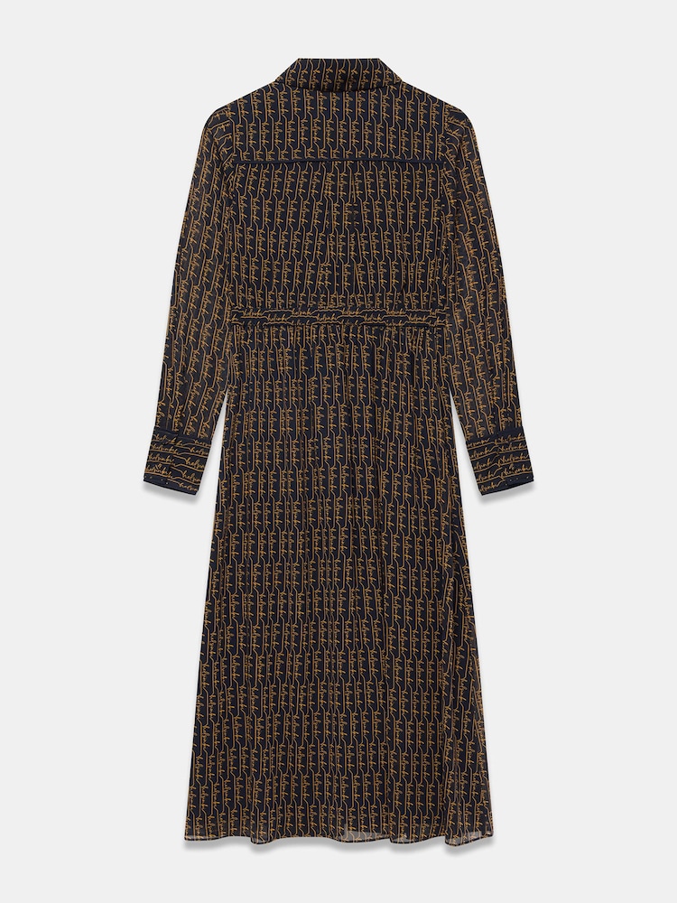 Mint Velvet Blue Graphic Print Midi Shirt Dress - Image 7 of 7 Mint Velvet Blue Graphic Print Midi Shirt Dress - Image 7 of 7