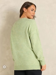 Evans Green Front Seam Jumper - Image 3 of 6