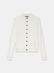 Mint Velvet Cream Layered Detail Knit Cardigan - Image 6 of 7