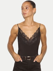 Jigsaw Brown Modal Lace Camisole - Image 1 of 5