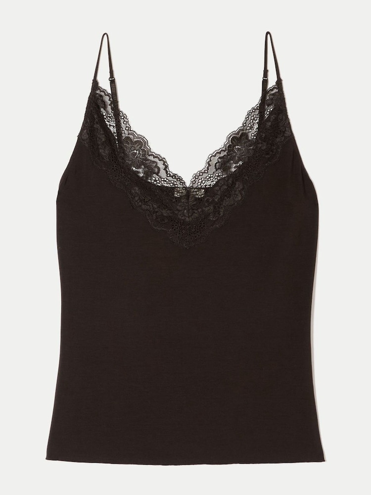 Jigsaw Brown Modal Lace Camisole - Image 5 of 5 Jigsaw Brown Modal Lace Camisole - Image 5 of 5