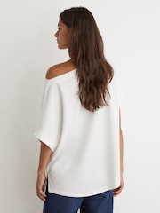 Reiss White Sia Cotton Off-Shoulder T-Shirt - Image 5 of 6