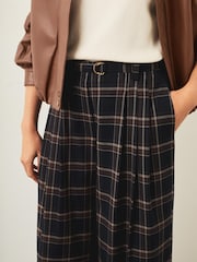Mint Velvet Blue Checked Wide Leg Trousers - Image 3 of 8