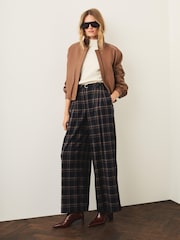Mint Velvet Blue Checked Wide Leg Trousers - Image 5 of 8