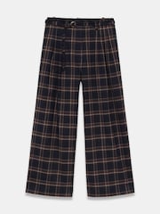 Mint Velvet Blue Checked Wide Leg Trousers - Image 7 of 8