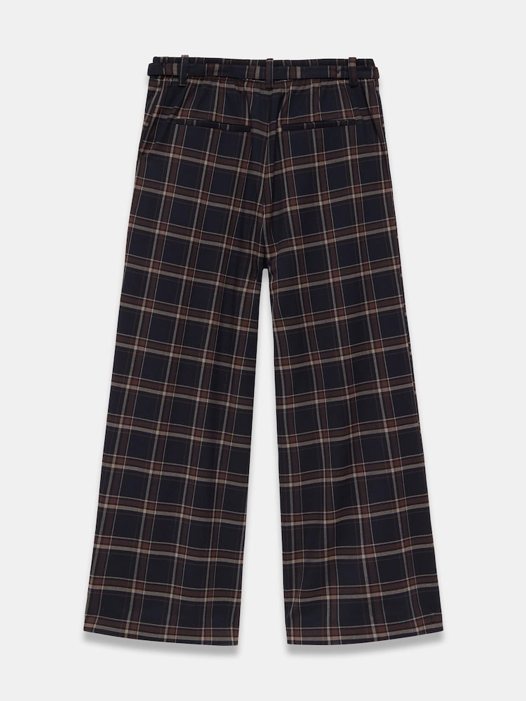Mint Velvet Blue Checked Wide Leg Trousers - Image 8 of 8