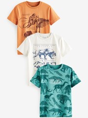 Orange/Teal Blue The Ice age Graphic Regular Fit Short Sleeve T-Shirts 3 Pack (3-16yrs) - Image 1 of 6