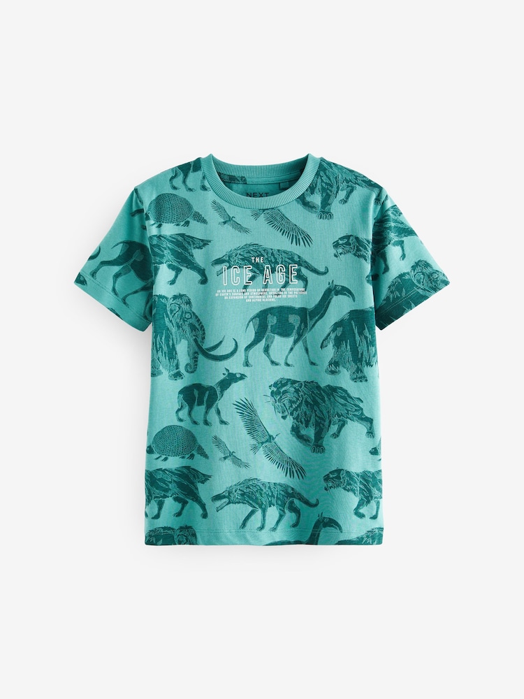 Orange/Teal Blue The Ice age Graphic Regular Fit Short Sleeve T-Shirts 3 Pack (3-16yrs) - Image 2 of 6