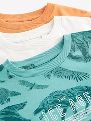 Orange/Teal Blue The Ice age Graphic Regular Fit Short Sleeve T-Shirts 3 Pack (3-16yrs) - Image 6 of 6