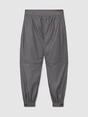 Reiss Grey Neave Petite Cuffed Balloon-Leg Trousers - Image 2 of 8
