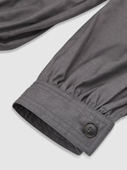 Reiss Grey Neave Petite Cuffed Balloon-Leg Trousers - Image 7 of 8