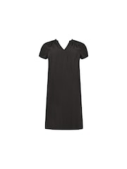 Live Unlimited Curve Jacquard Shirred Shoulder Black  Dress - Image 4 of 4
