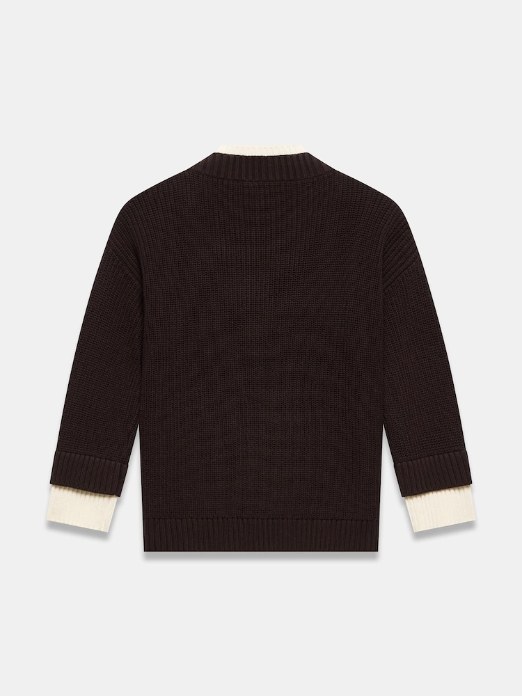 Mint Velvet Brown Layered Funnel Neck Zip Jumper - Image 8 of 8 Mint Velvet Brown Layered Funnel Neck Zip Jumper - Image 8 of 8