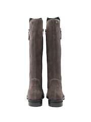 Ravel Grey Knee High Flat Boots - Image 3 of 4