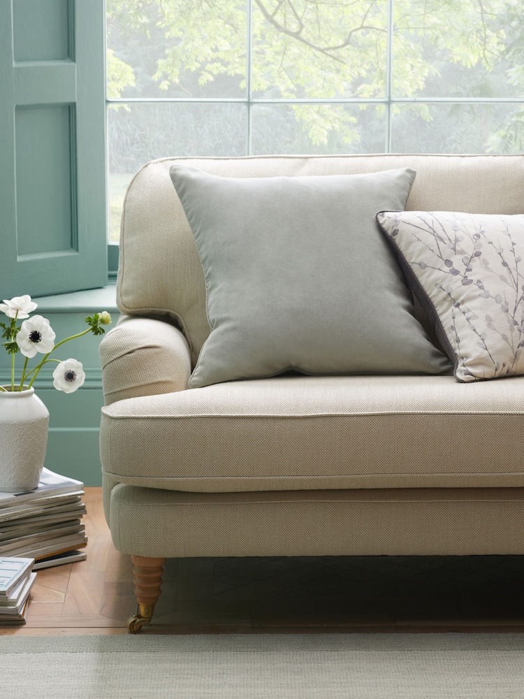 Sage Green 59 x 59cm Soft Velour Cushion - Image 2 of 9
