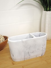 Showerdrape 5 Piece White Octavia Bathroom Accessory Set - Image 2 of 4
