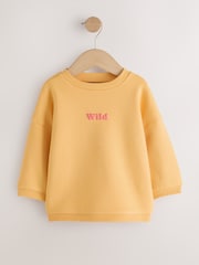 Orange Printed Crew Neck Sweat Top (3mths-7yrs) - Image 1 of 4