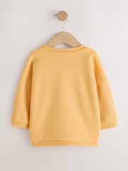 Orange Printed Crew Neck Sweat Top (3mths-7yrs) - Image 2 of 4