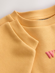 Orange Printed Crew Neck Sweat Top (3mths-7yrs) - Image 4 of 4