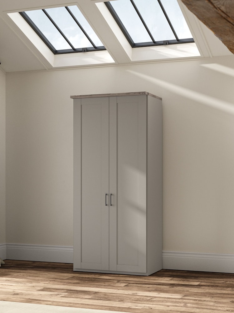 Wiemann Pebble Grey Truro Double Wood Semi Fitted Wardrobe - Image 1 of 4
