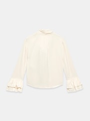 Mint Velvet Cream Satin Pussybow Blouse - Image 8 of 8