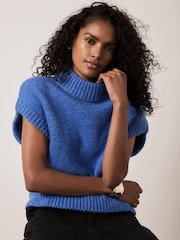 Azul - Mint Velvet Wool Blend Knitted Top - Imagen 1 de 8