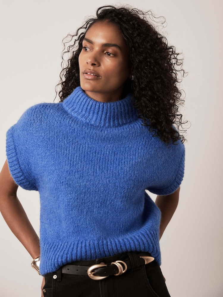 Azul - Mint Velvet Wool Blend Knitted Top - Imagen 2 de 8