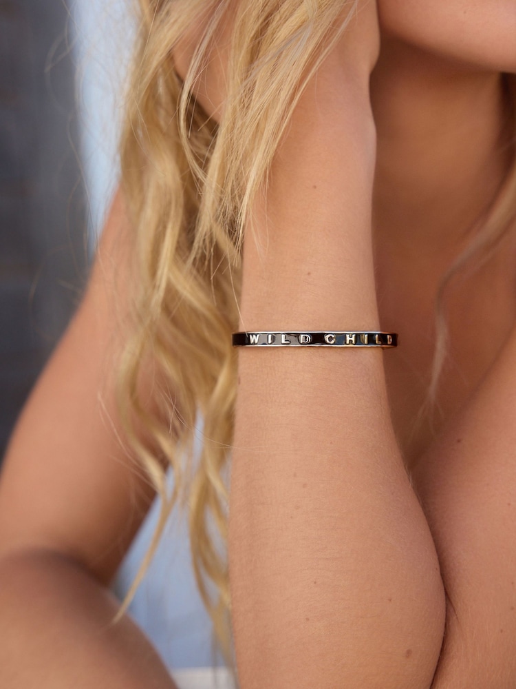 Rockett St George Black/Gold Tone Wildchild Bangle Bracelet - Image 2 of 4