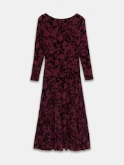 أحمر - فستان متوسط الطول مورد من Mint Velvet - صورة 8 من 8