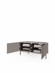 Frank Olsen Grey Iona 2 Door Corner TV Unit with Smart Features - Image 10 of 11