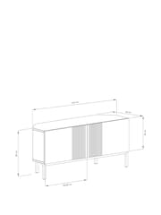 Frank Olsen Grey Iona 2 Door Corner TV Unit with Smart Features - Image 5 of 7