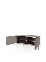 Frank Olsen Grey Iona 2 Door Corner TV Unit with Smart Features - Image 6 of 7