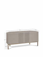 Frank Olsen Grey Iona 2 Door Corner TV Unit with Smart Features - Image 8 of 11