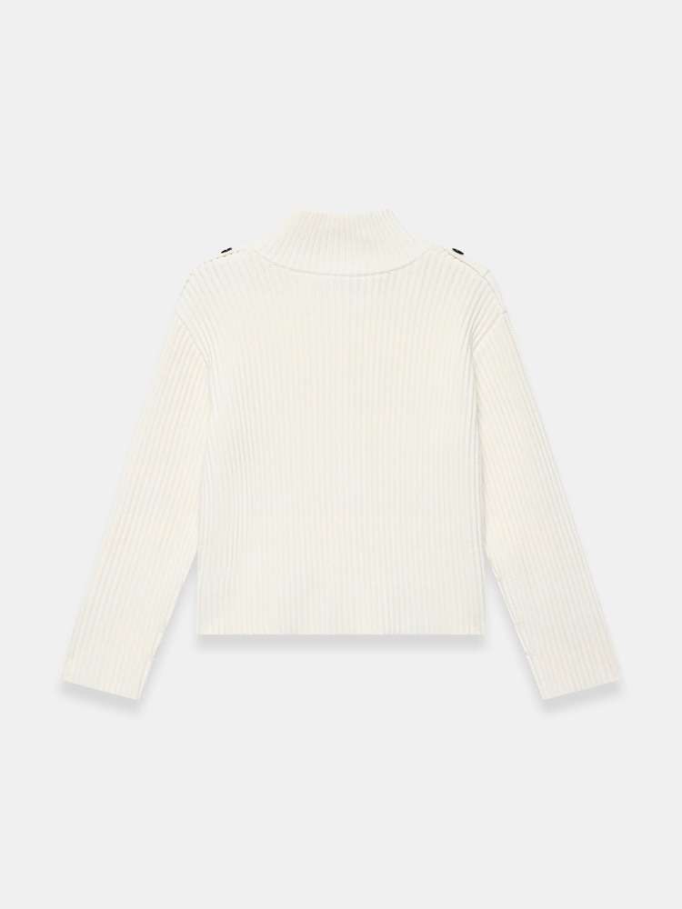 Mint Velvet White Ribbed Knit Jacket - Image 8 of 8 Mint Velvet White Ribbed Knit Jacket - Image 8 of 8